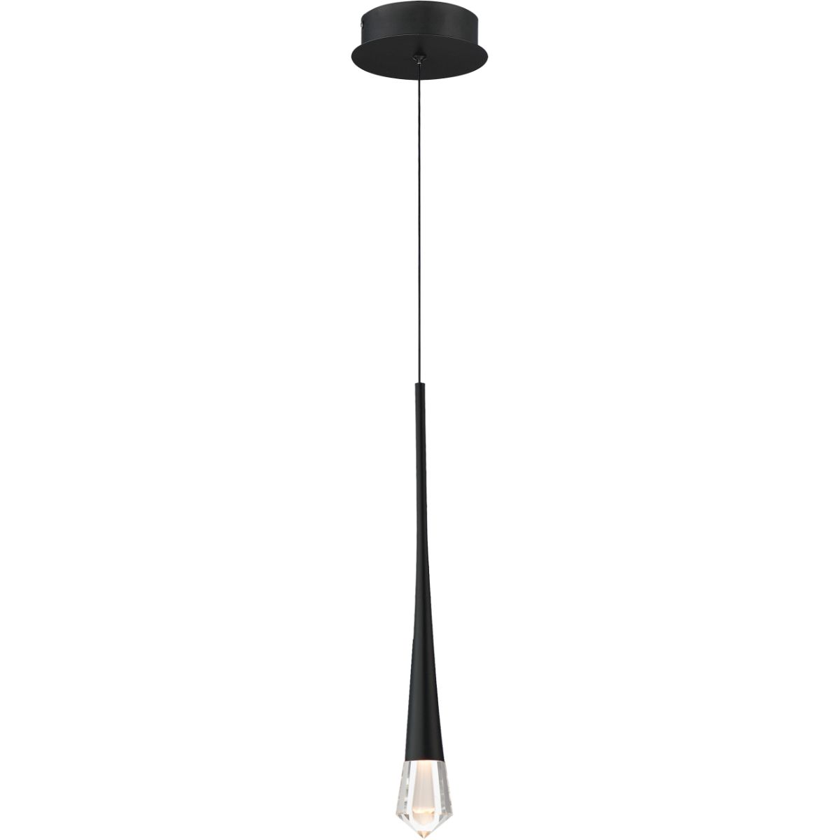 Pierce 6 in. LED Pendant Light Black finish