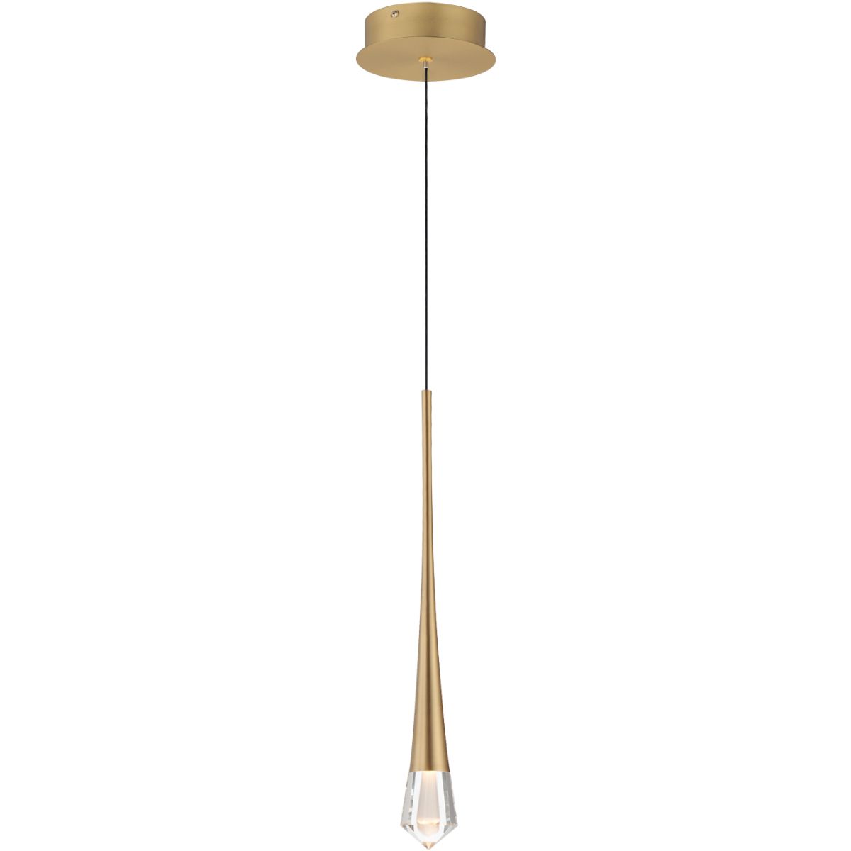 Pierce 6 in. LED Pendant Light Gold finish