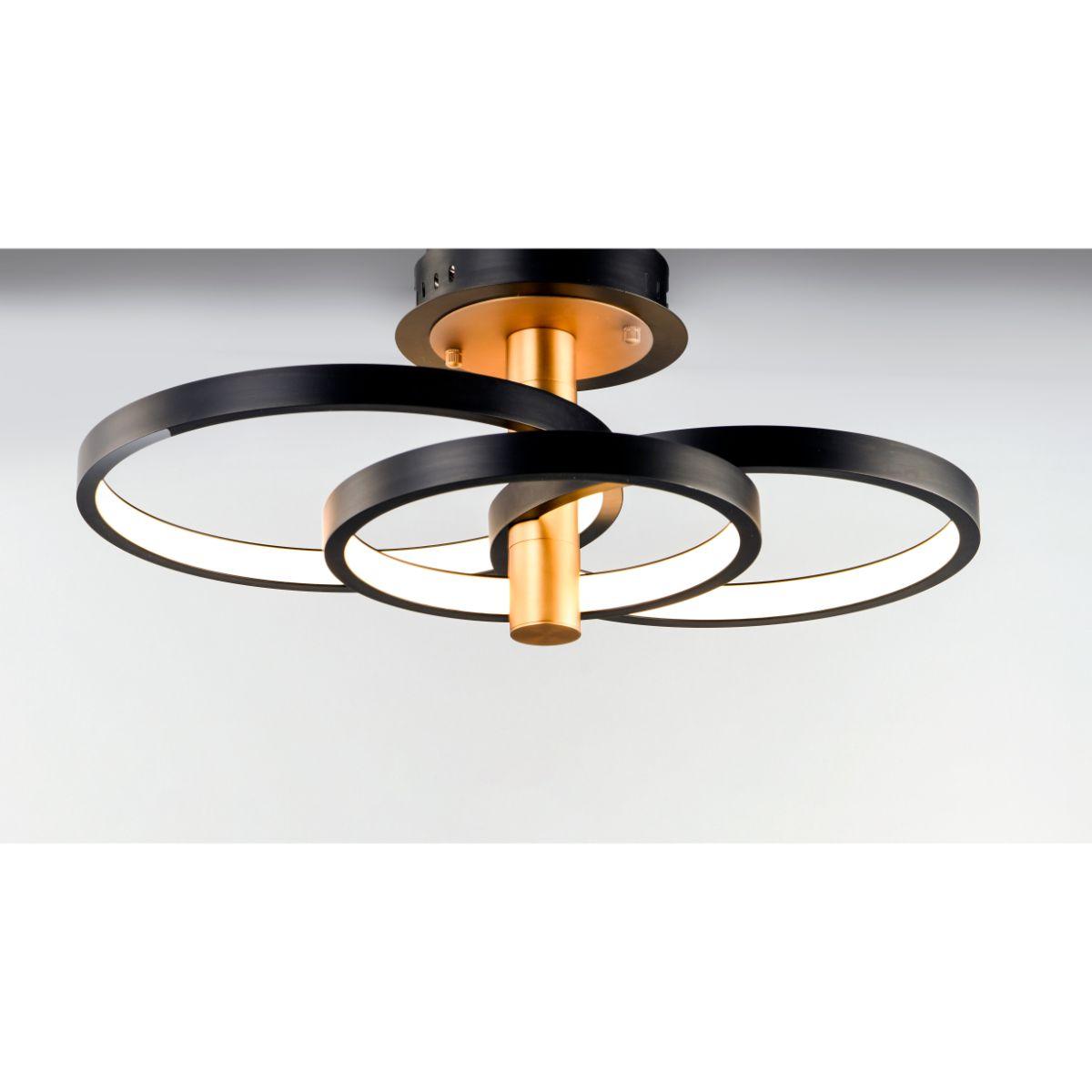 Hoopla 16 in. LED Semi Flush Mount Gold finish - Bees Lighting