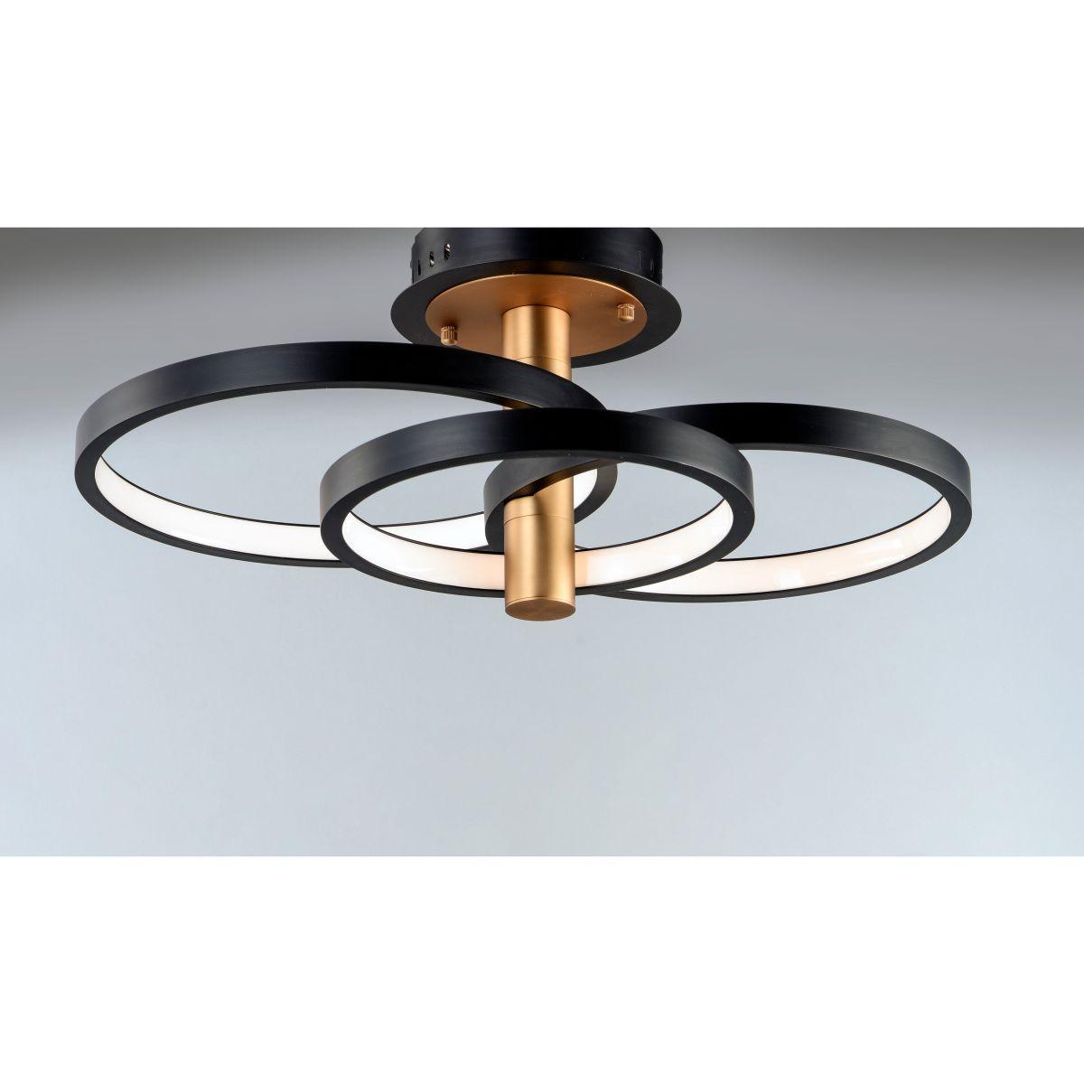 Hoopla 16 in. LED Semi Flush Mount Gold finish - Bees Lighting