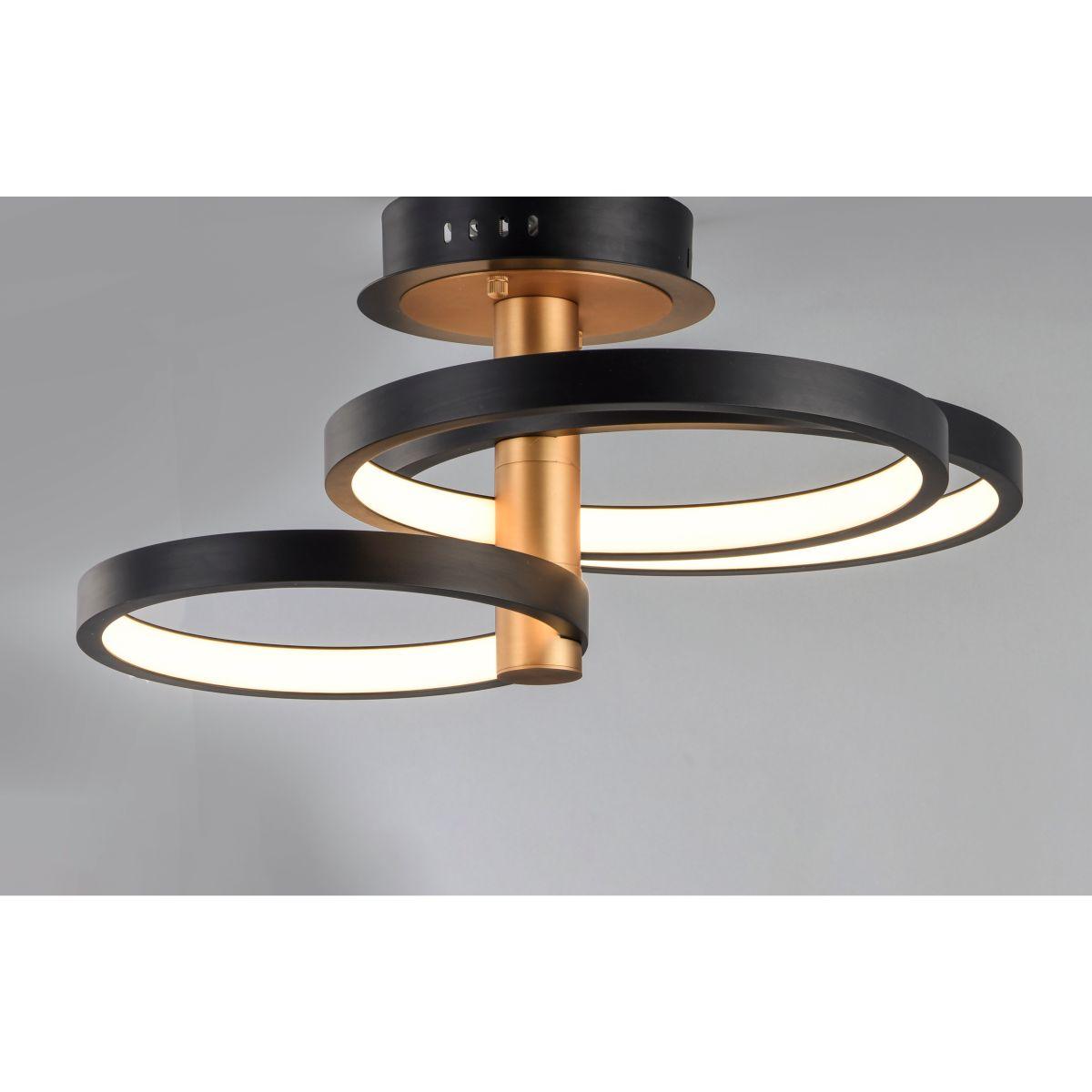 Hoopla 16 in. LED Semi Flush Mount Gold finish - Bees Lighting