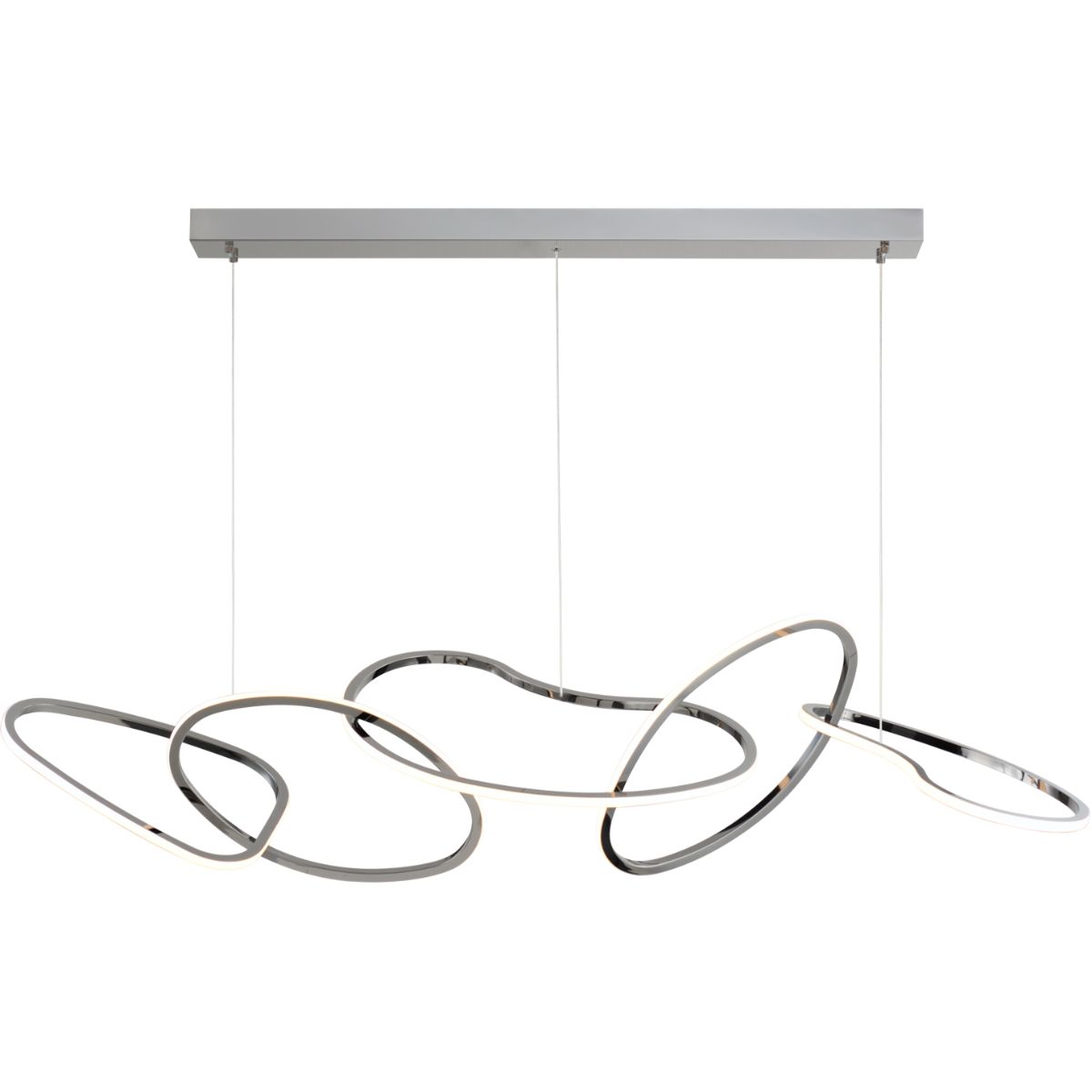 Unity 55 in. LED Pendant Light Black Chrome finish - Bees Lighting