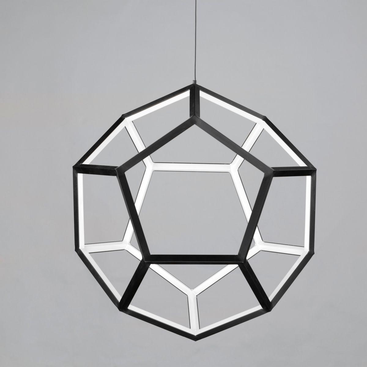 Penta 28 in. LED Pendant Light Black finish - Bees Lighting