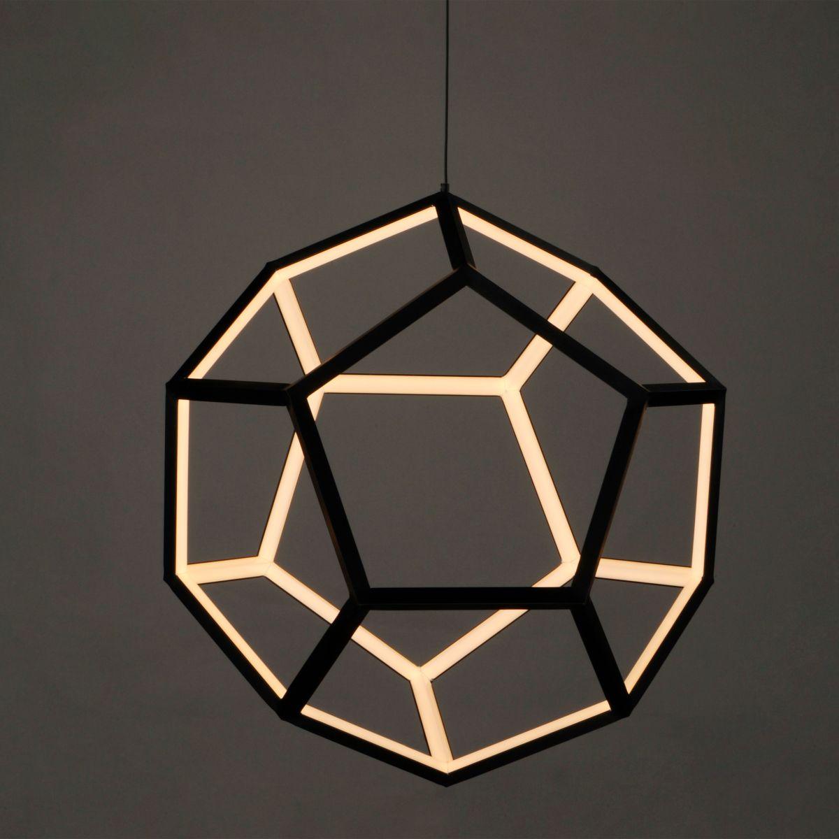 Penta 28 in. LED Pendant Light Black finish - Bees Lighting