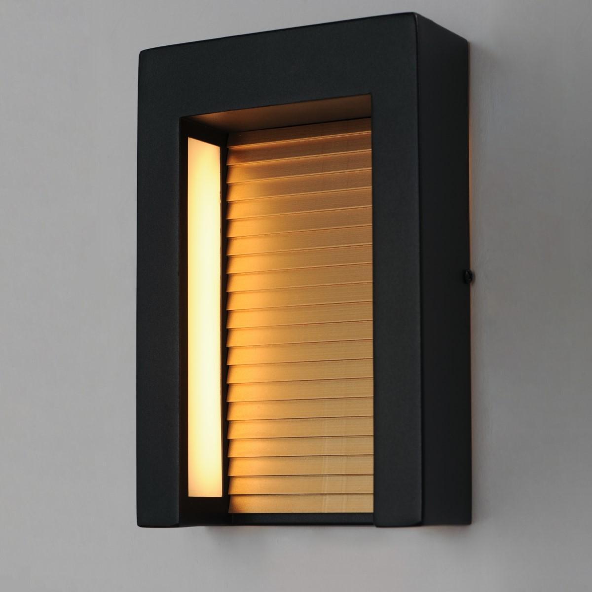 Alcove 10 in. LED Outdoor Wall Sconce 3000K Gold Finish - Bees Lighting