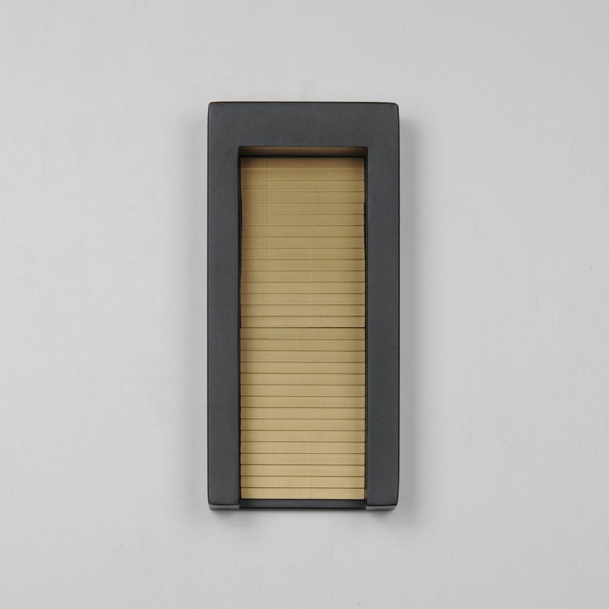 Alcove 14 in. LED Outdoor Wall Sconce 3000K Black & Gold Finish - Bees Lighting