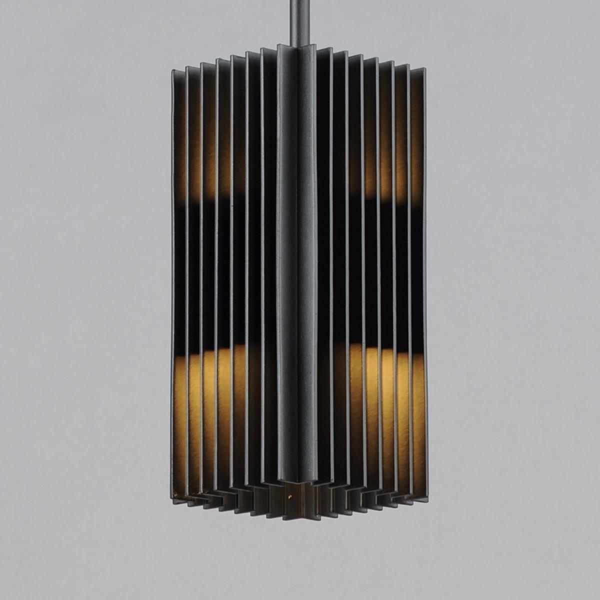 Rampart LED Outdoor Pendant Light 3000K Black finish - Bees Lighting