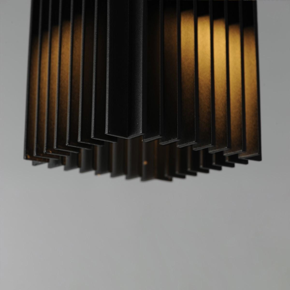 Rampart LED Outdoor Pendant Light 3000K Black finish - Bees Lighting