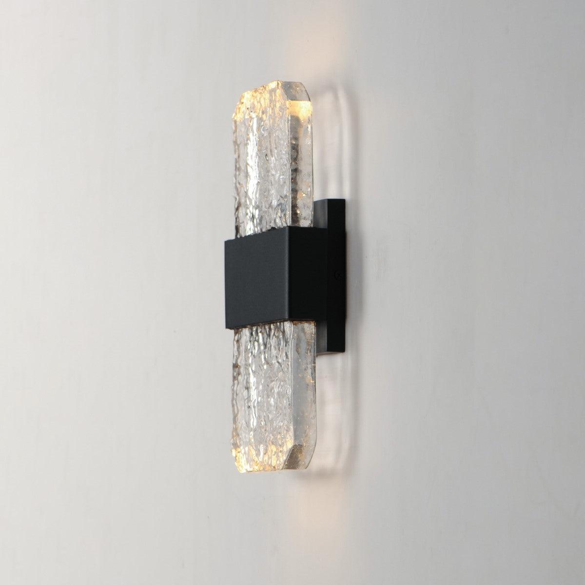 Rune 12 in. LED Outdoor Wall Sconce 3000K Black Finish - Bees Lighting