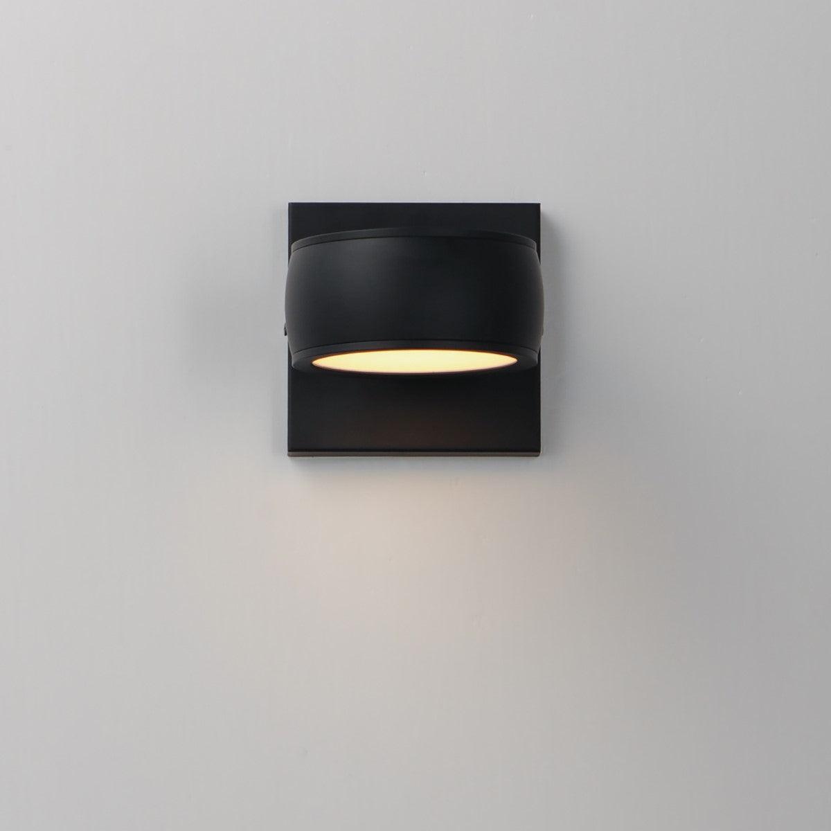 Modular 5 in. Circle LED Outdoor Wall Sconce 3000K Black Finish - Bees Lighting