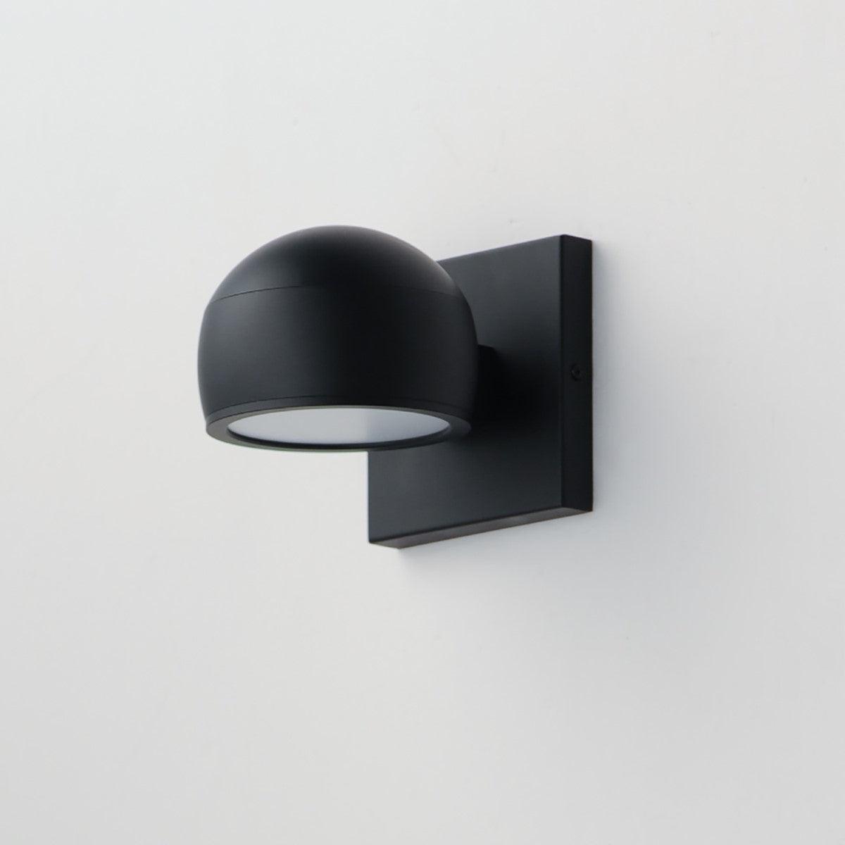 Modular 5 in. Dome LED Outdoor Wall Sconce 3000K Black Finish - Bees Lighting