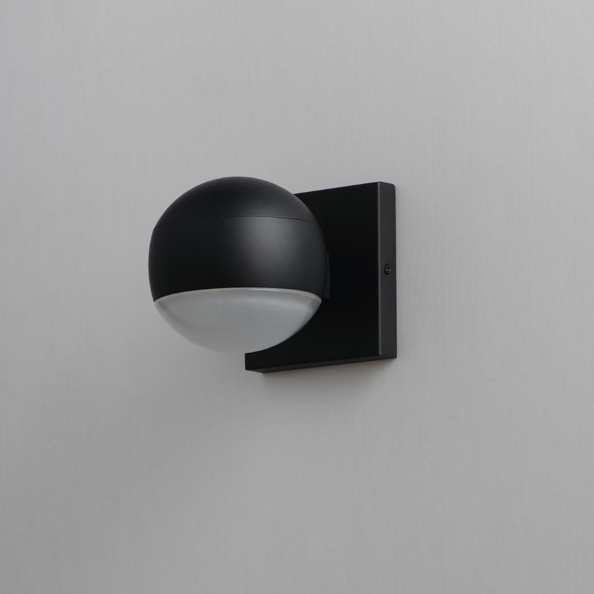 Modular 5 in. Sphere LED Outdoor Wall Sconce 3000K Black Finish - Bees Lighting