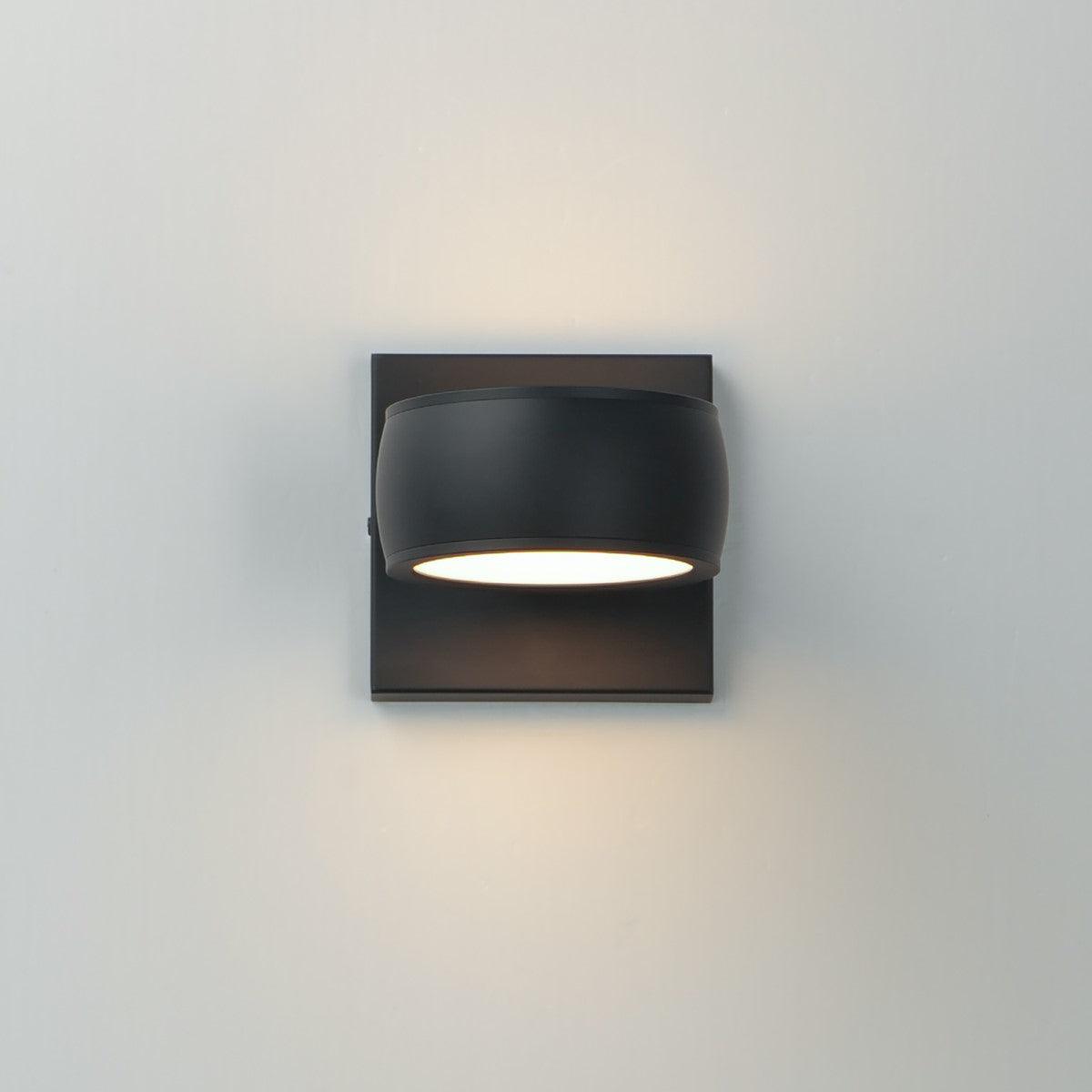 Modular 5 in. Round LED Outdoor Wall Sconce 3000K Black Finish - Bees Lighting