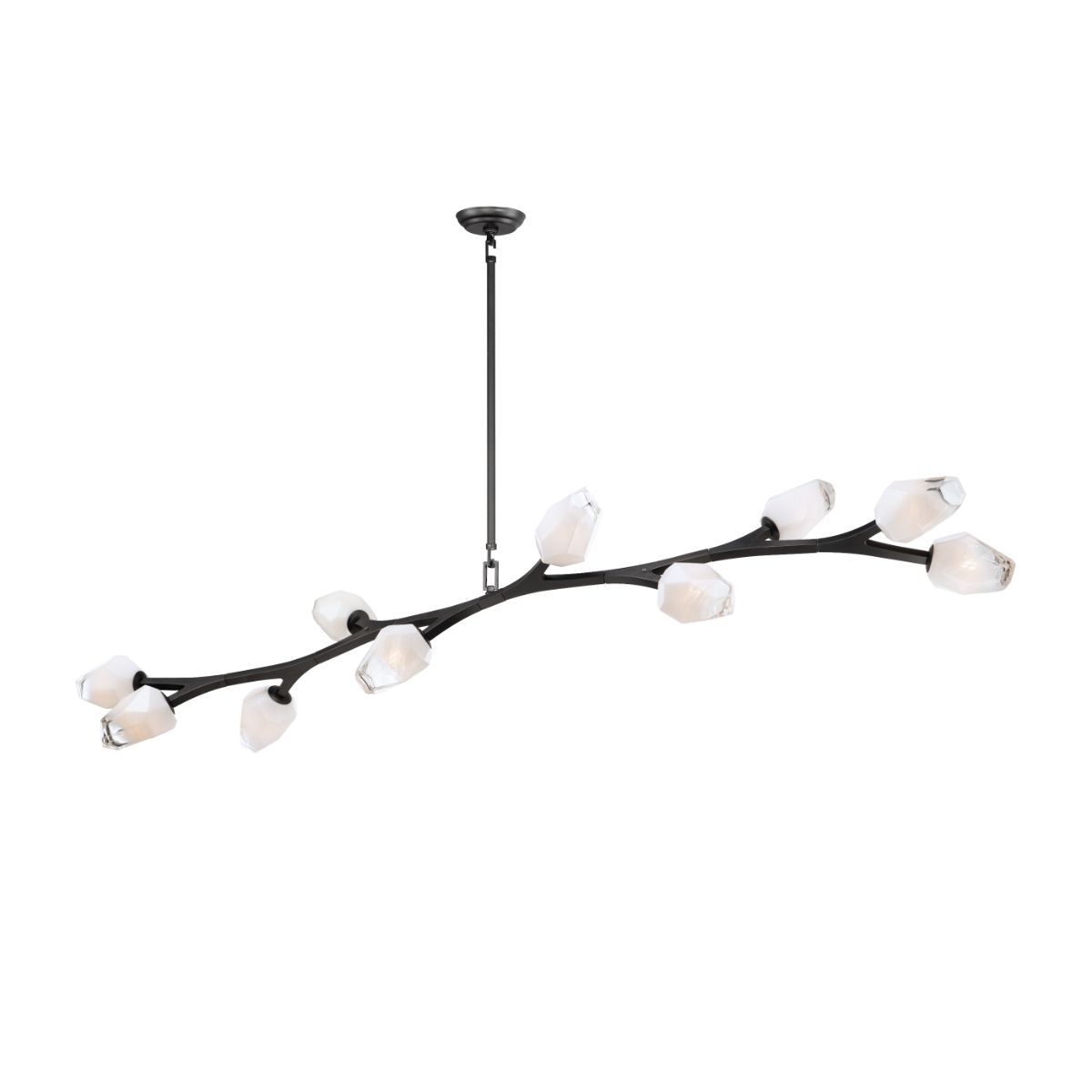 Blossom 71 in. 10 Lights LED Pendant Light Black Finish - Bees Lighting