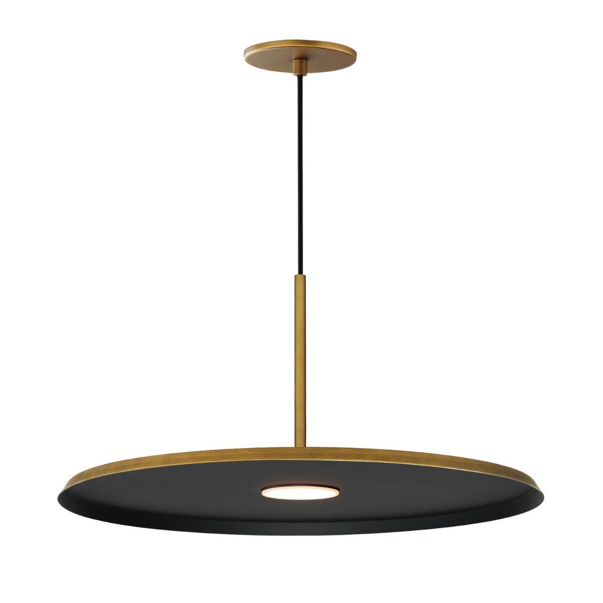 Berliner 20 in. LED Pendant Light Brass Finish