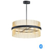 Chimes 34 in. 2 Lights Smart LED Pendant Light Selectable CCT Brass Finish - Bees Lighting