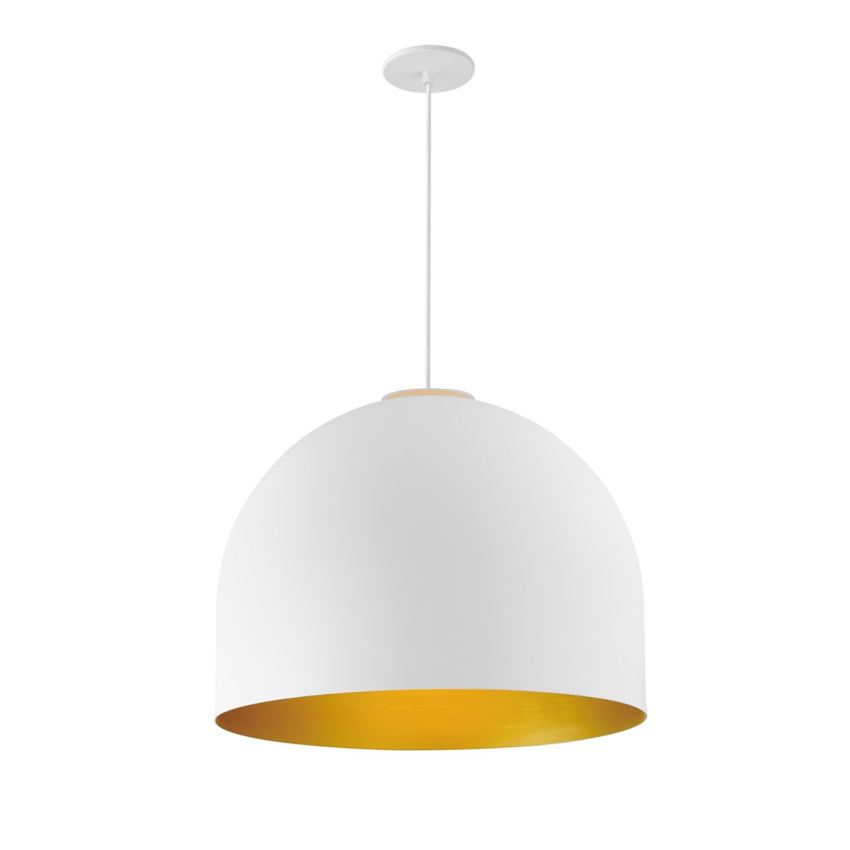 Foster 20 in. LED Pendant Light White and gold Finish - Bees Lighting