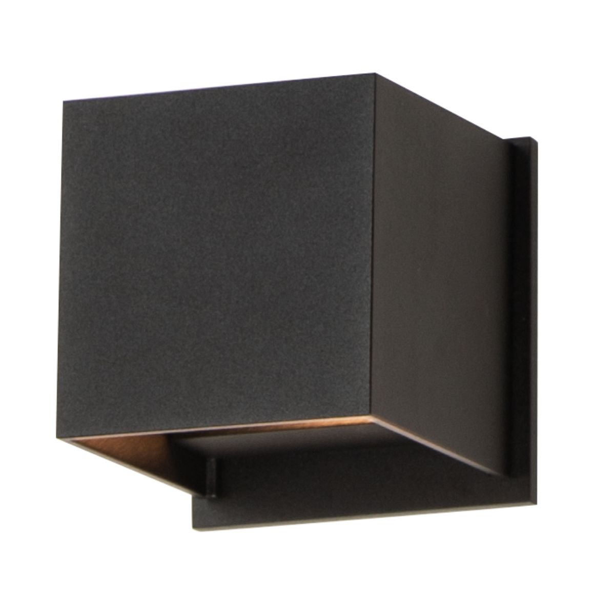 Alumilux Cube 4 in. 2 Lights LED Outdoor Wall Sconce Black Finish - Bees Lighting