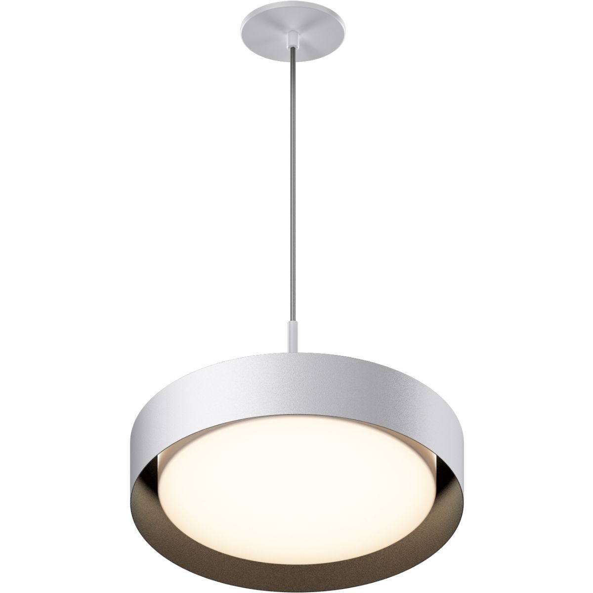 Echo 16 in. LED Pendant Light White finish with Black interior - Bees Lighting