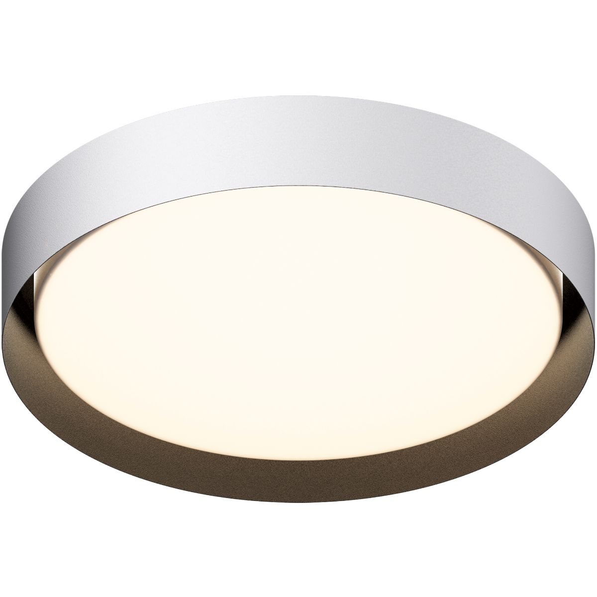 Echo 24 in. LED Flush Mount Light White Finish with Black interior - Bees Lighting