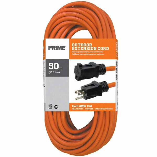 Prime EC501730 50ft. 14/3 SJTW Orange Outdoor Extension Cord