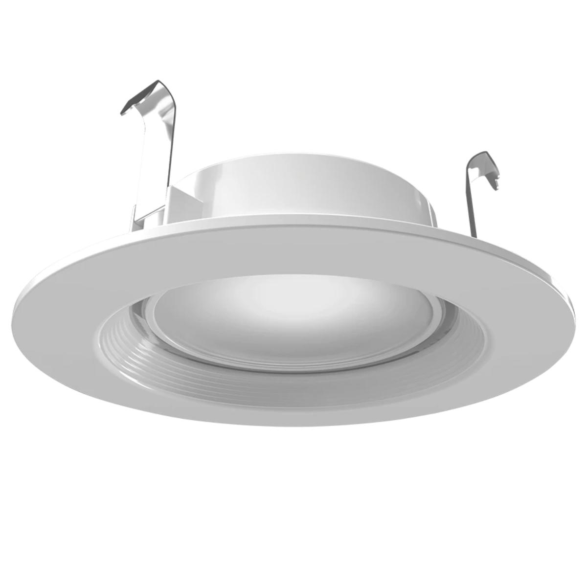 4" Retrofit Downlight with Nightlight, 700 Lumens, Selectable 2700K to 5000K, White Baffle Trim - Bees Lighting