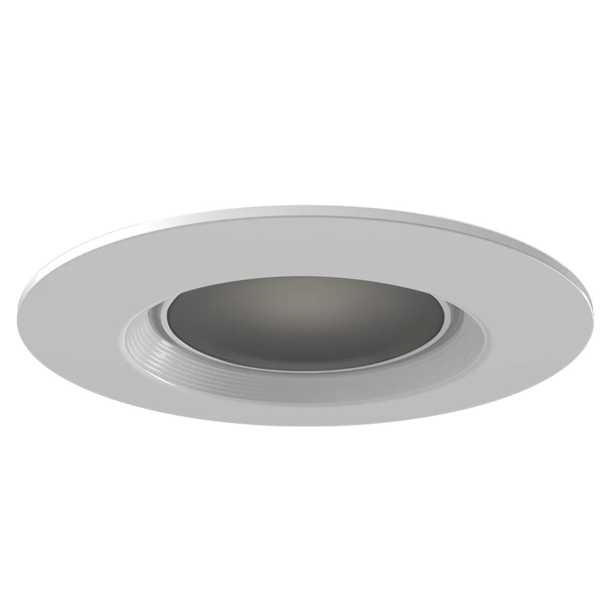 4" Retrofit Downlight with Nightlight, 700 Lumens, Selectable 2700K to 5000K, White Baffle Trim