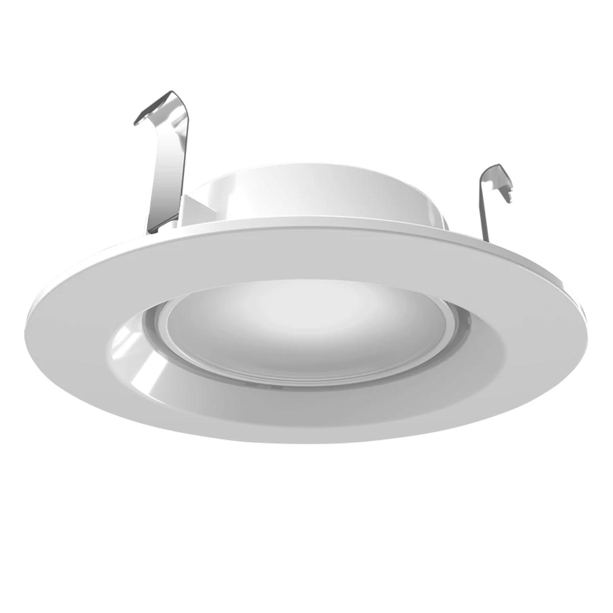 4" Retrofit Downlight with Nightlight, 700 Lumens, Selectable 2700K to 5000K, White Smooth Trim