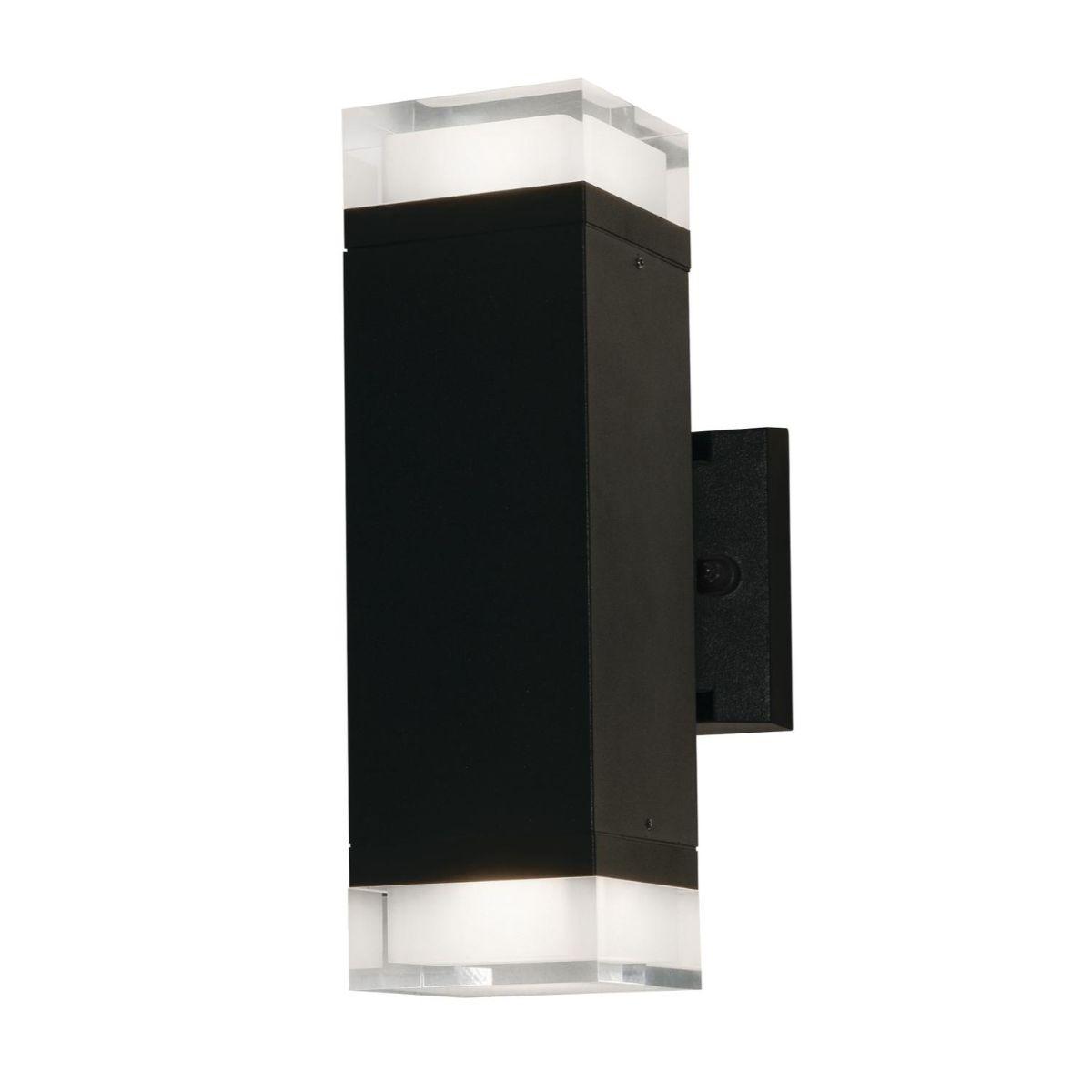 Edmund 12 in. LED Outdoor Wall Sconce Selectable CCT Black Finish - Bees Lighting