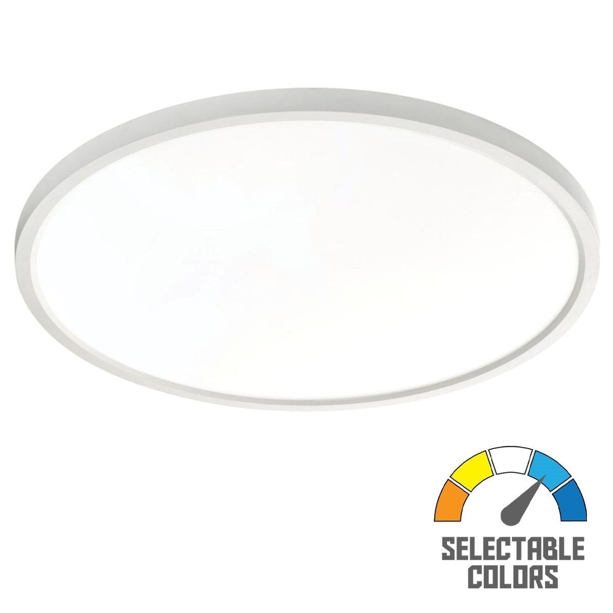 Edge Round 6 Inch LED Flush Mount Light, Selectable CCT, White Finish - Bees Lighting