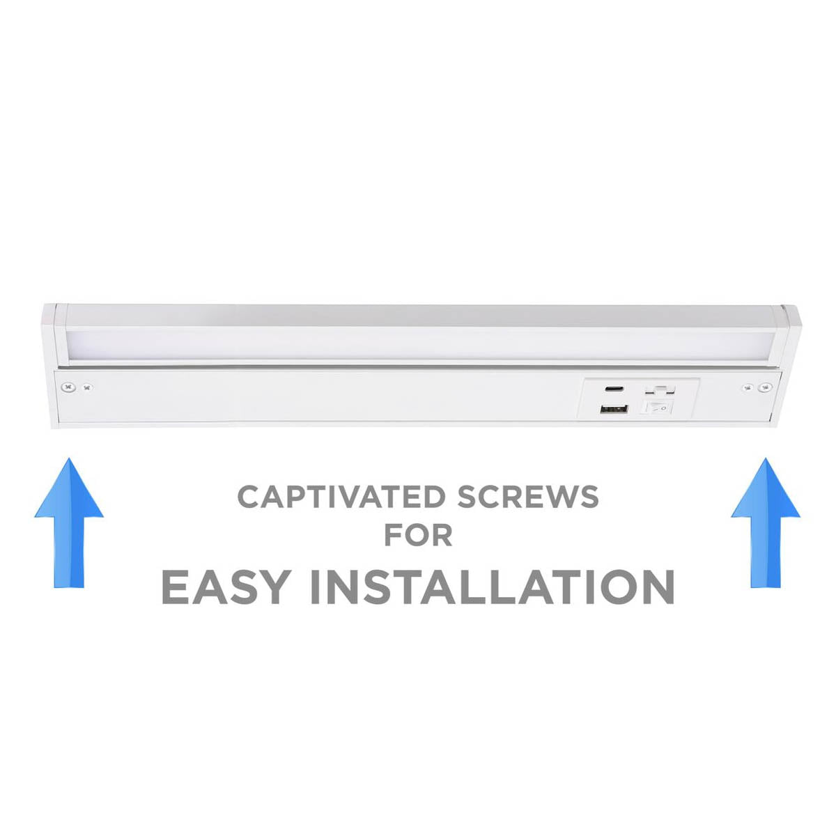 Elena 10-Inch Under Cabinet LED Light, Selectable CCT 2700K to 5000K, 120V, White