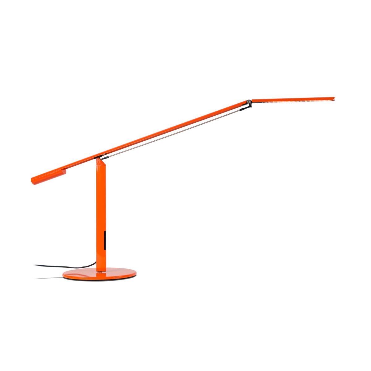 Equo Orange Contemporary LED Desk Lamp with Cool White Light Color