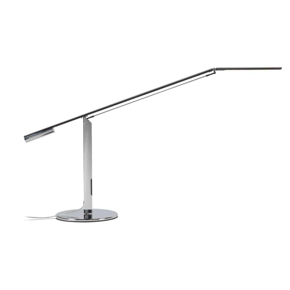 Equo Chrome Contemporary LED Desk Lamp with Neutral White Light Color