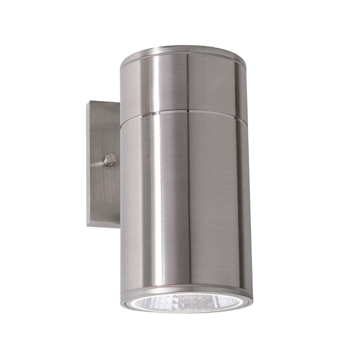 Everly 8 in. LED Outdoor Wall Light 120-277V, Selectable CCT Satin Nickel - Bees Lighting