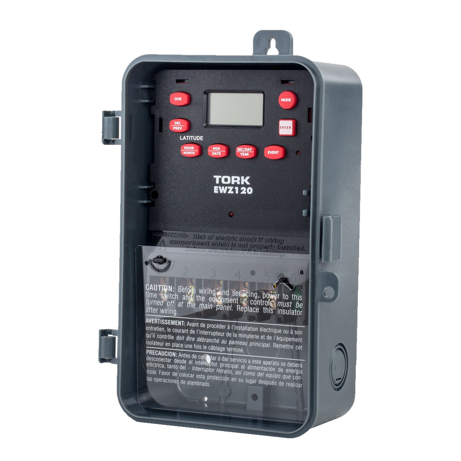 Tork 30-Amp 7-Day Astronomic Digital Time Switch 1-Channel 120-277V SPDT Outdoor Enclosure