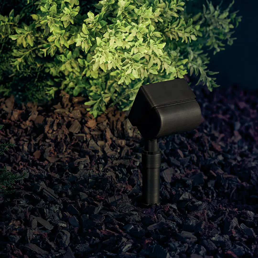 LED Landscape Flood Light Brass