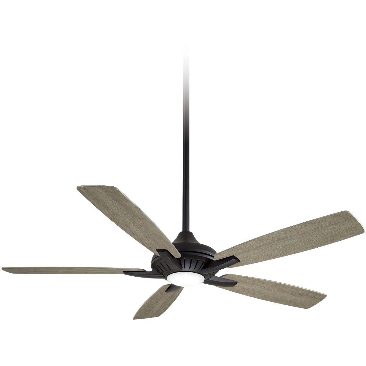 Dyno LED 52" Coal Ceiling Fan with Remote, Seashore Grey Blades