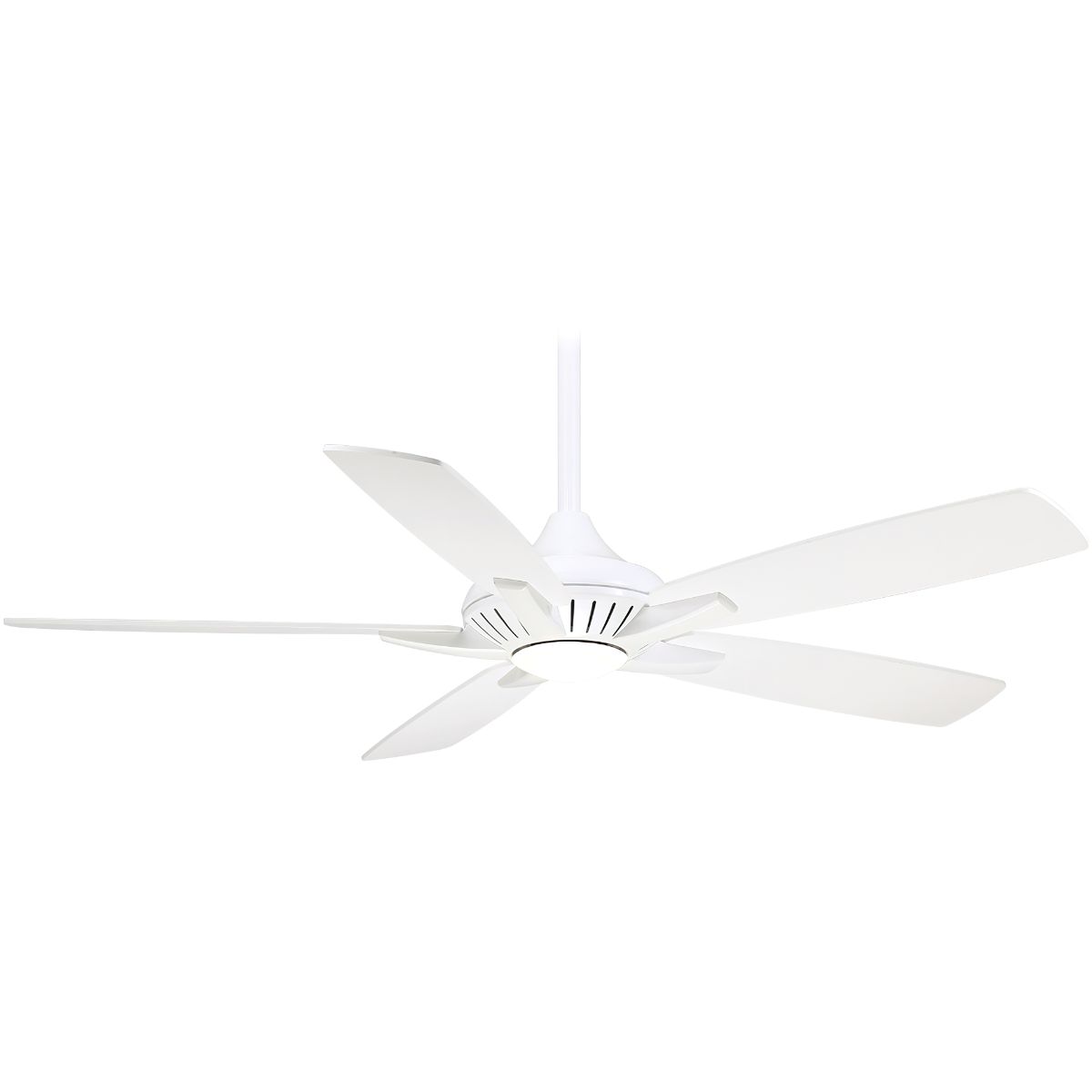 Dyno 52 Inch Ceiling Fan With Light And Remote, White Finish