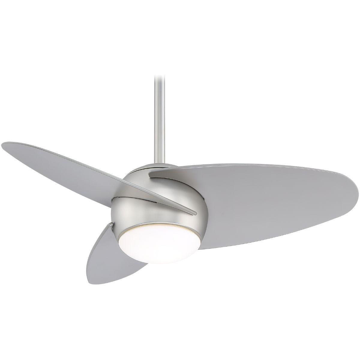 Slant LED 36" Steel Modern Ceiling Fan with Light and Remote