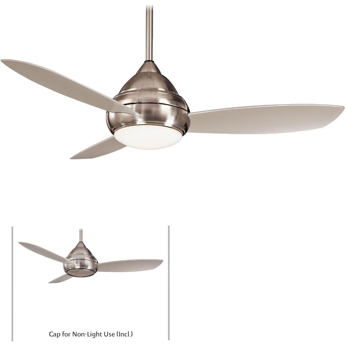 Concept I Wet 52" Nickel LED Outdoor Ceiling Fan with Wall Control - Bees Lighting