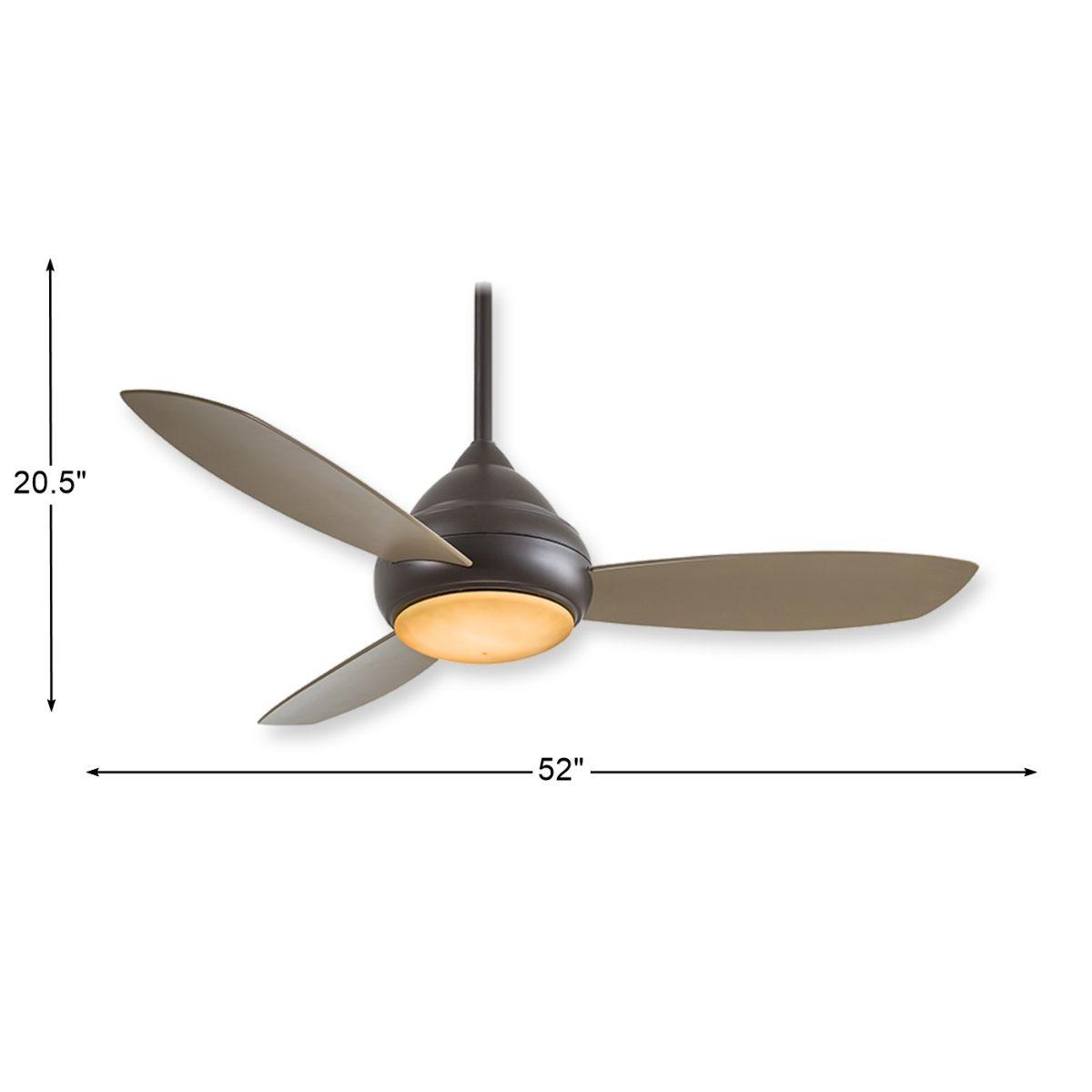 Concept I Wet 52" Bronze LED Outdoor Ceiling Fan with Wall Control - Bees Lighting