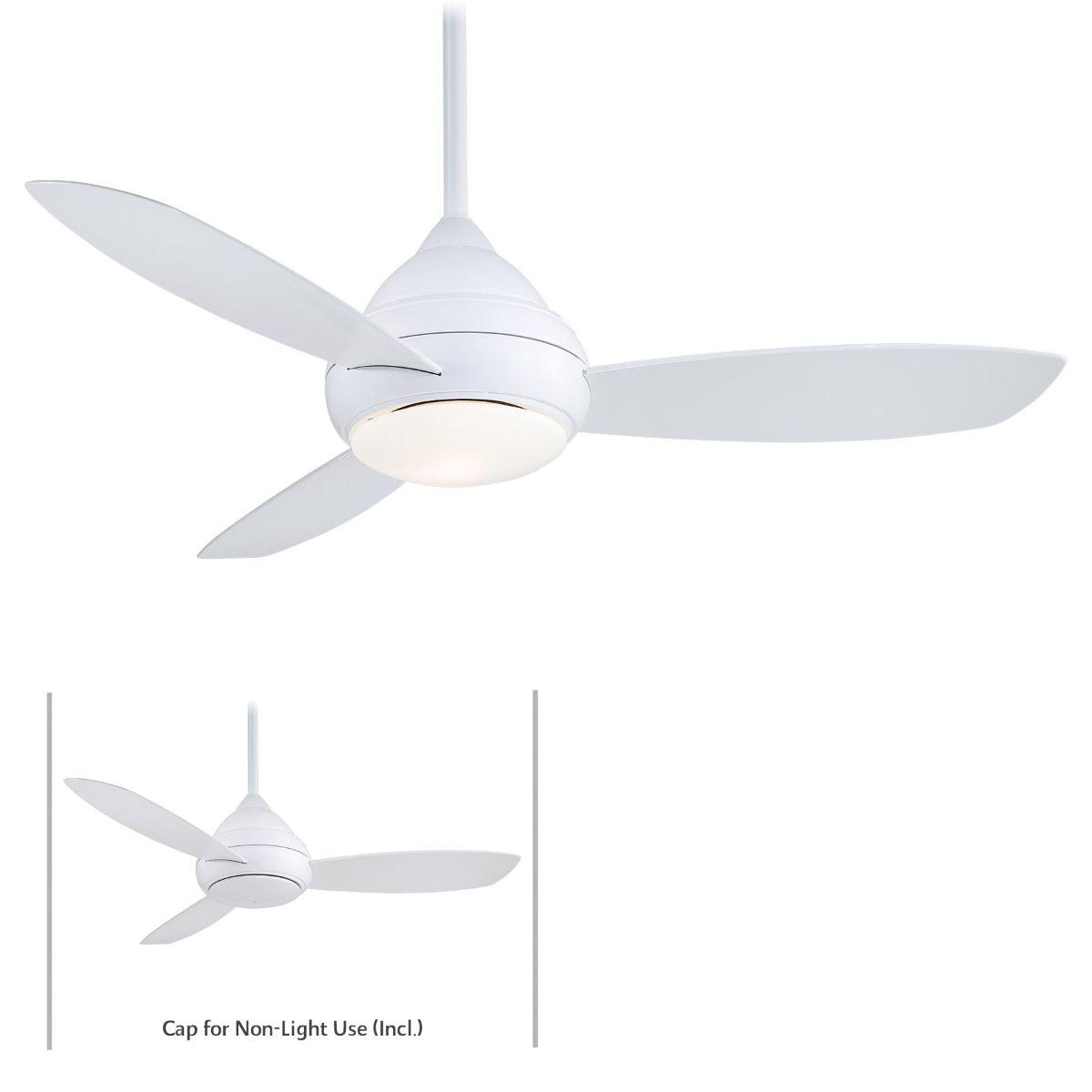 Concept I Wet 52" White LED Outdoor Ceiling Fan with Wall Control - Bees Lighting