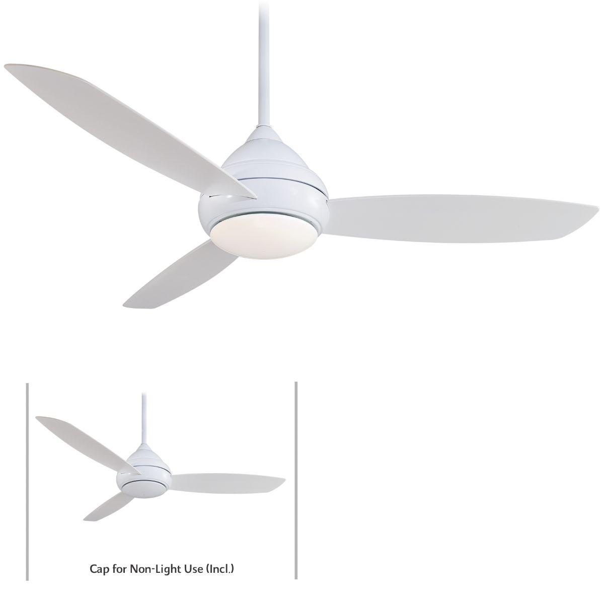 Concept I Wet 58" White LED Outdoor Ceiling Fan with Wall Control - Bees Lighting