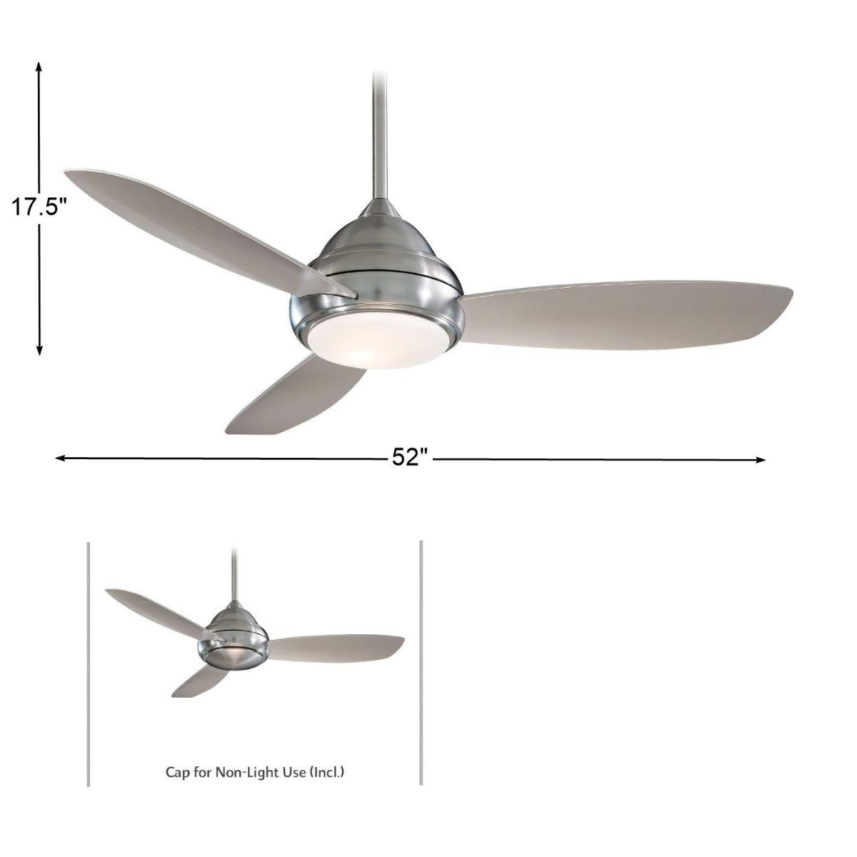 Concept I 52" Nickel LED Indoor Ceiling Fan with Remote Control - Bees Lighting