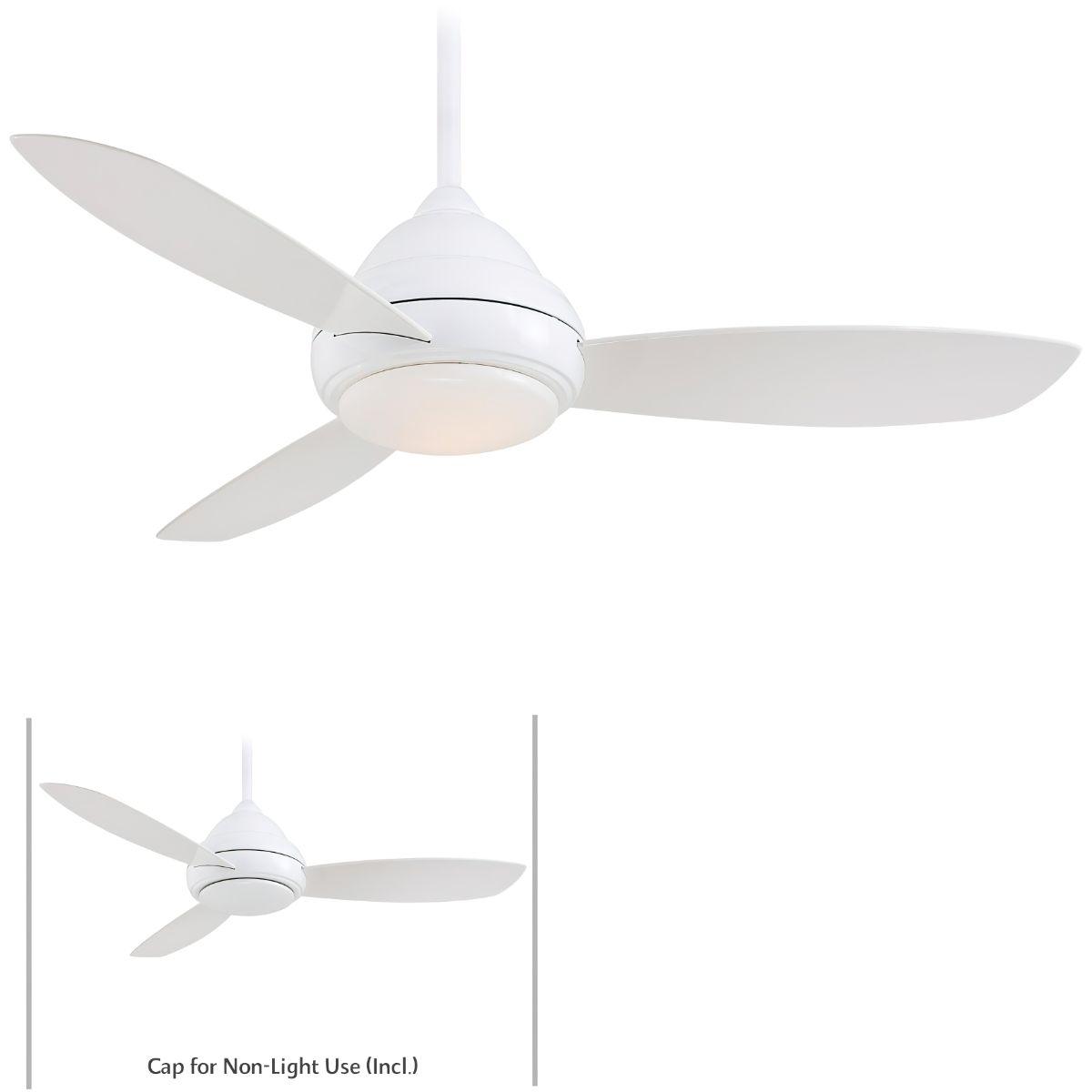 Concept I 52" White LED Indoor Ceiling Fan with Remote Control