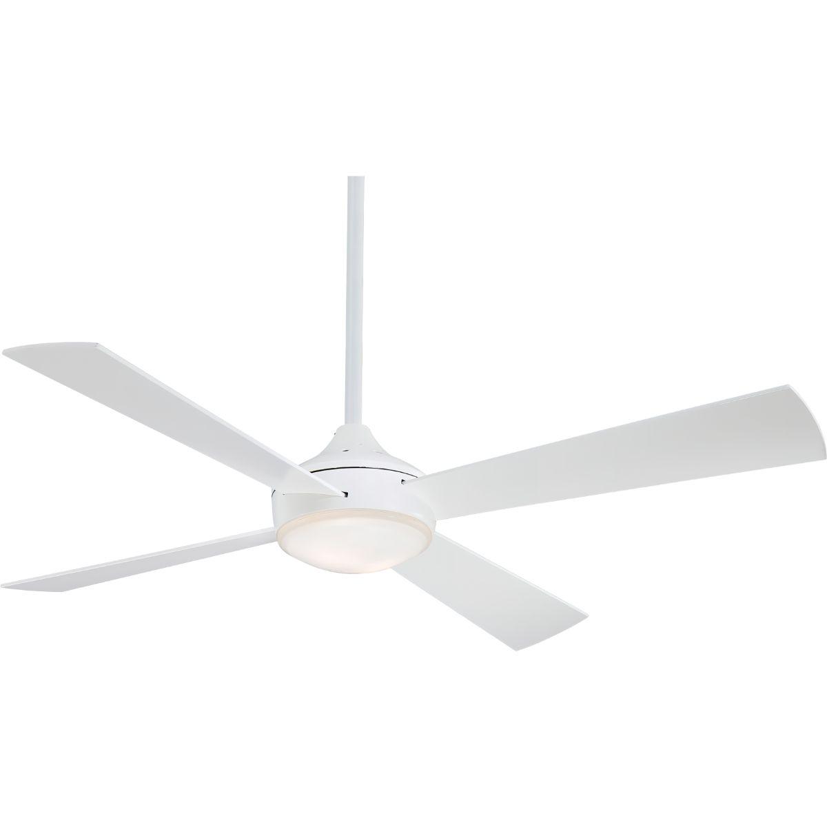 Aluma LED 52" White LED Ceiling Fan with Wall Control