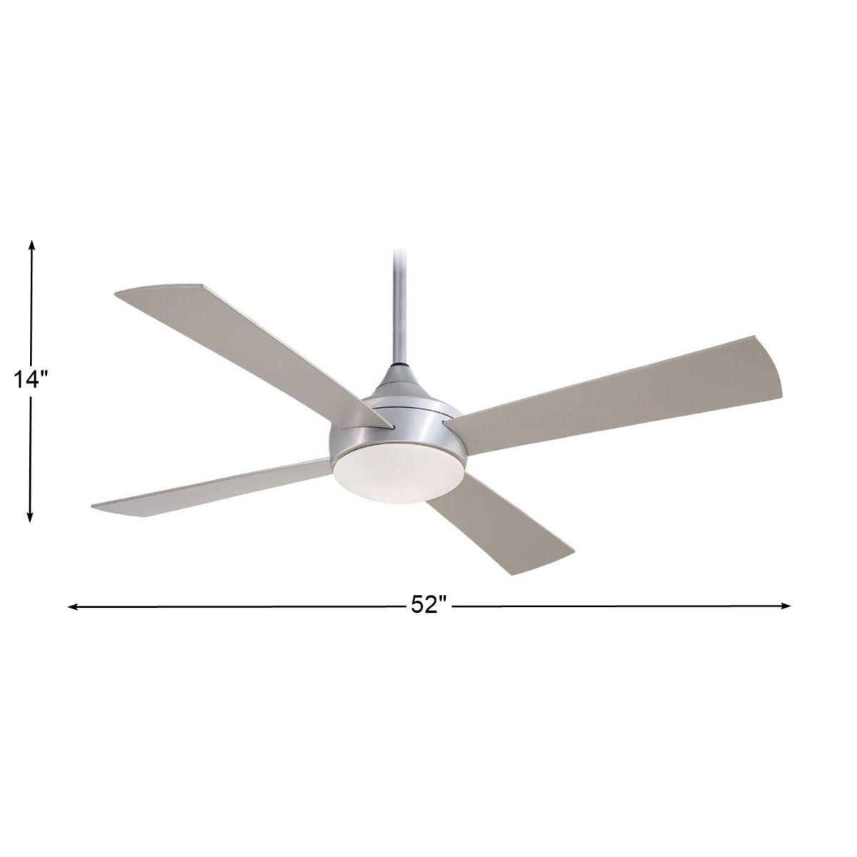 Aluma Wet 52" Aluminum LED Ceiling Fan with Remote - Bees Lighting