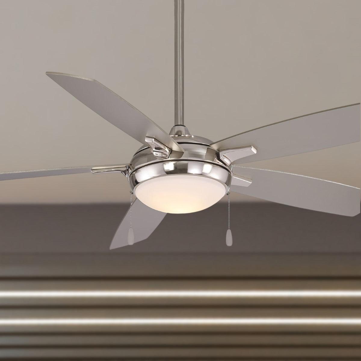 Lun-Aire LED 54" Nickel Ceiling Fan with Pull Chain