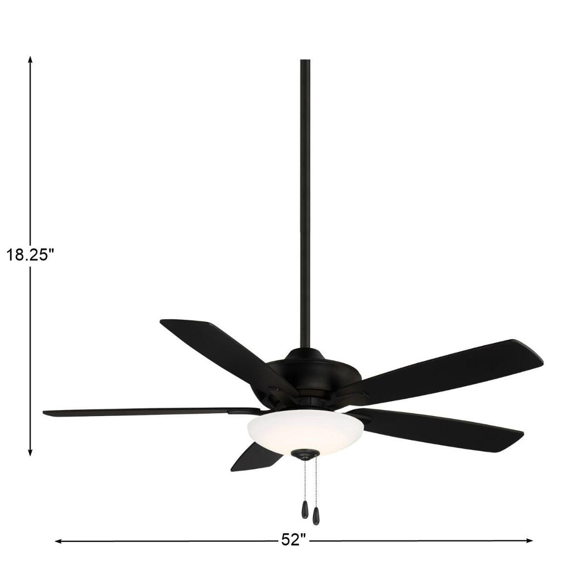 Minute LED 52" Coal Ceiling Fan with Pull Chain - Bees Lighting