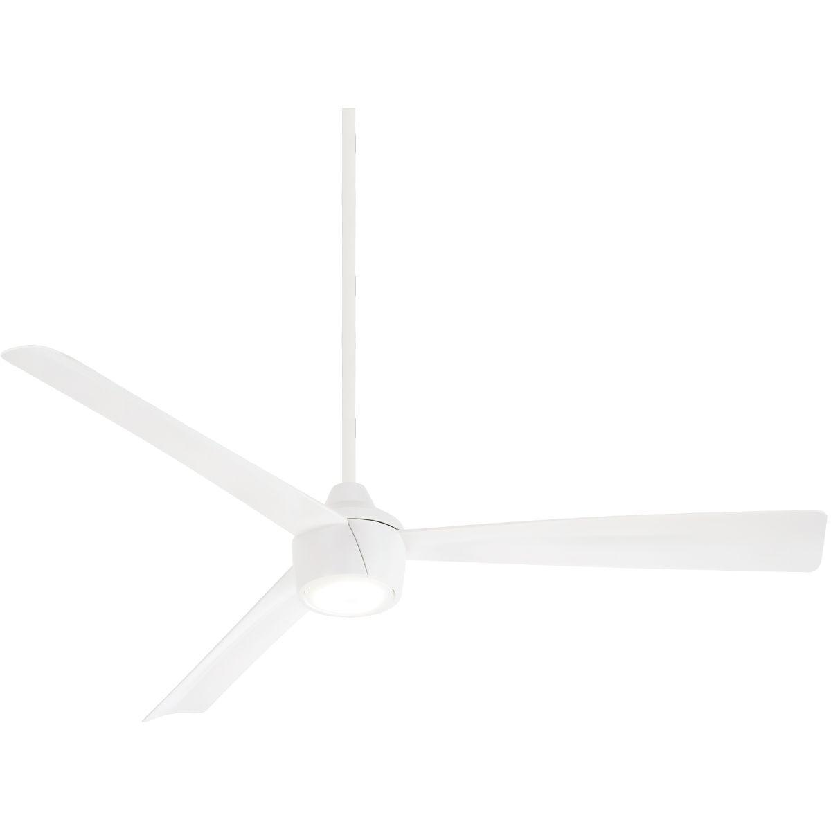 Skinnie LED 56" White Outdoor Ceiling Fan with Remote